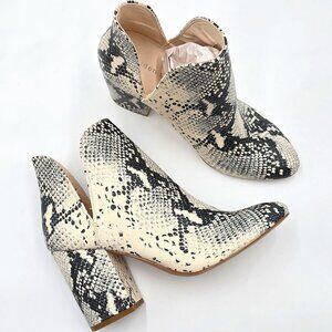 Madden Girl Snake Print Ankle Booties